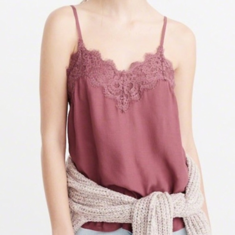 Abercrombie & Fitch Dusty Rose Lace Camisole